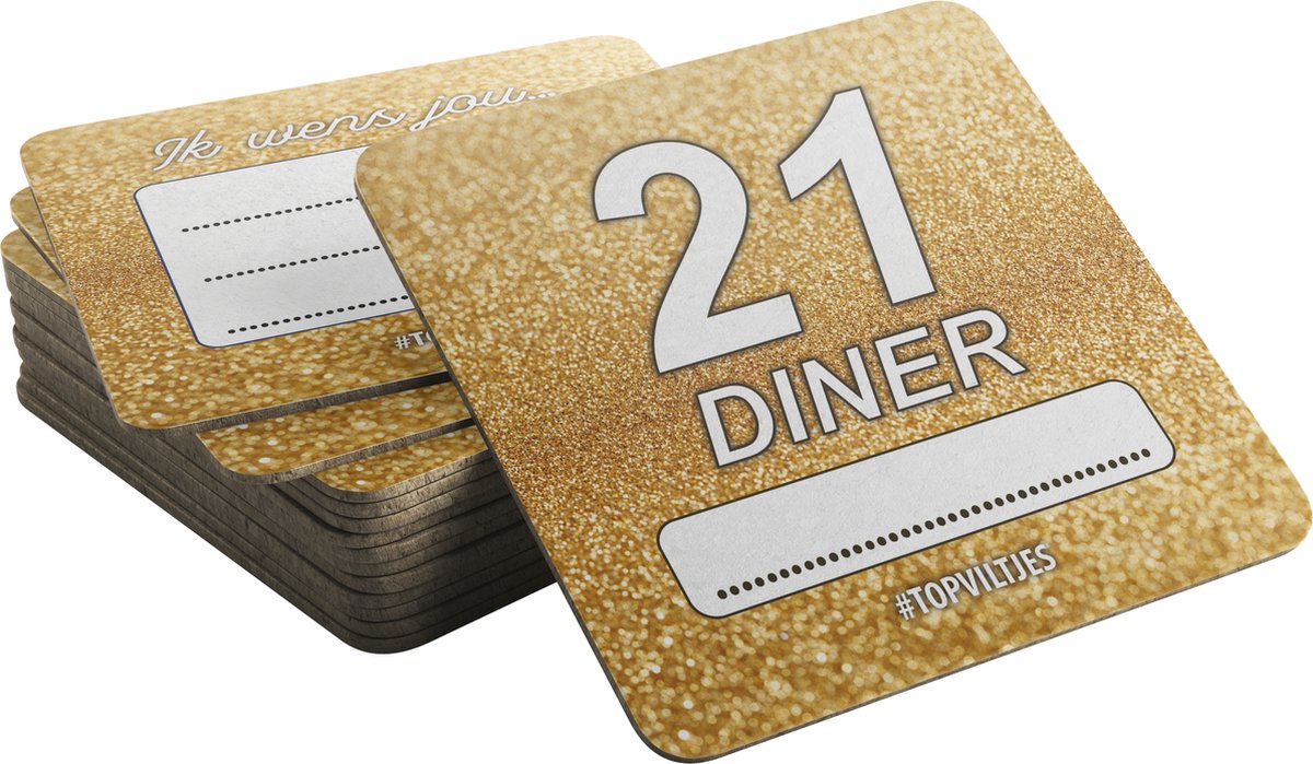 Bierviltjes 21-Diner | Goud (20 stuks)